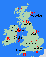 Forecast Tue Apr 30 United Kingdom